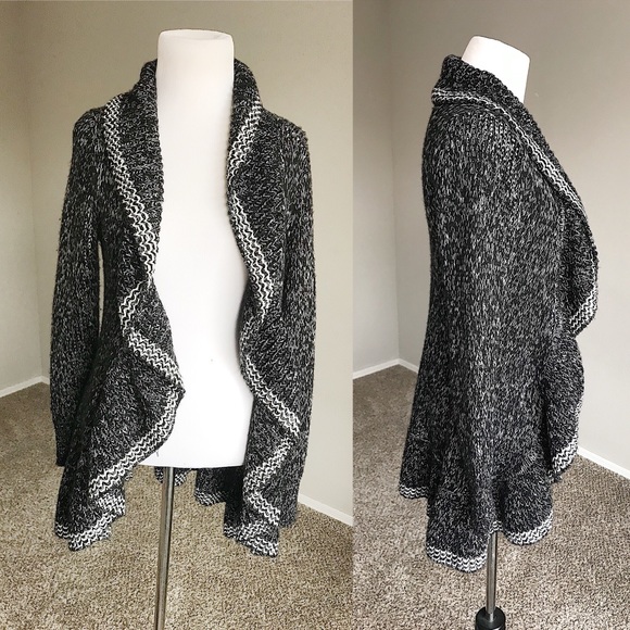 Banana Republic Sweaters - {Banana Republic} Wool Blend Open Ruffle Cardigan